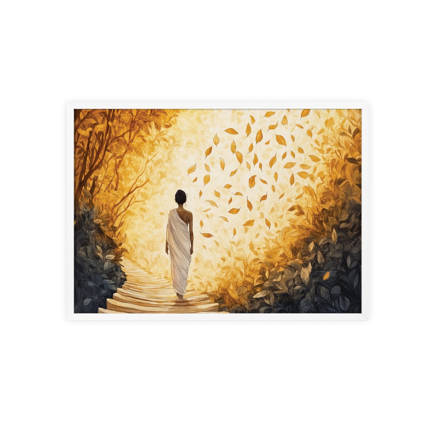 Posters with Wooden Frame - Winds of Change and Stillness