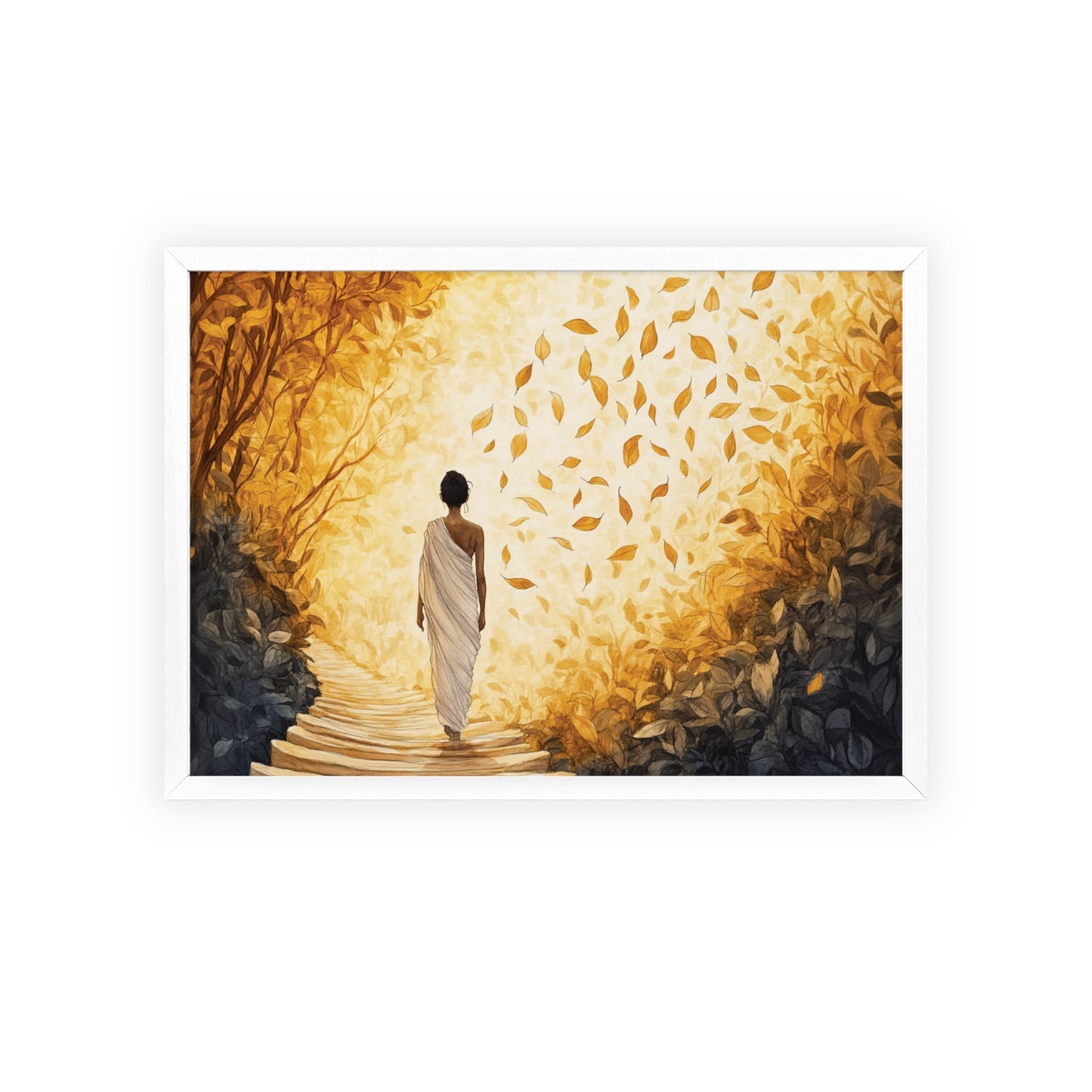 Posters with Wooden Frame - Winds of Change and Stillness