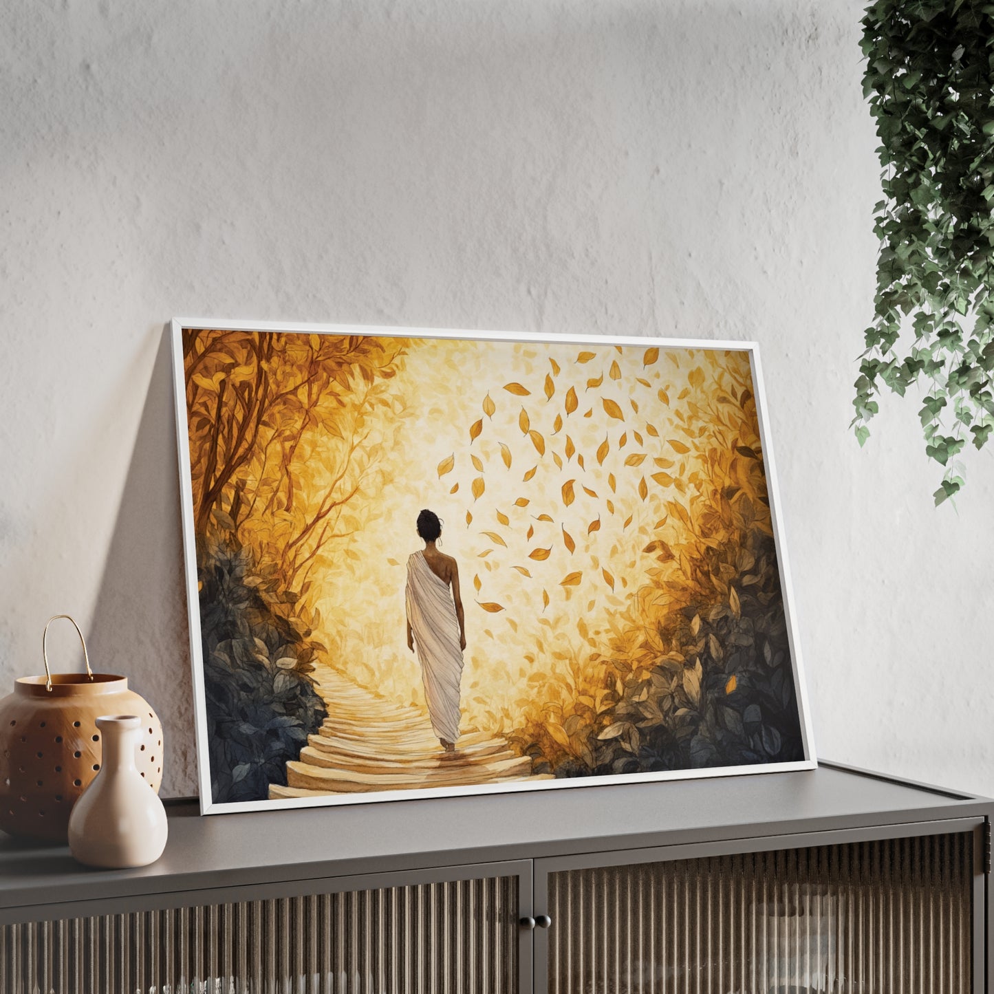 Posters with Wooden Frame - Winds of Change and Stillness