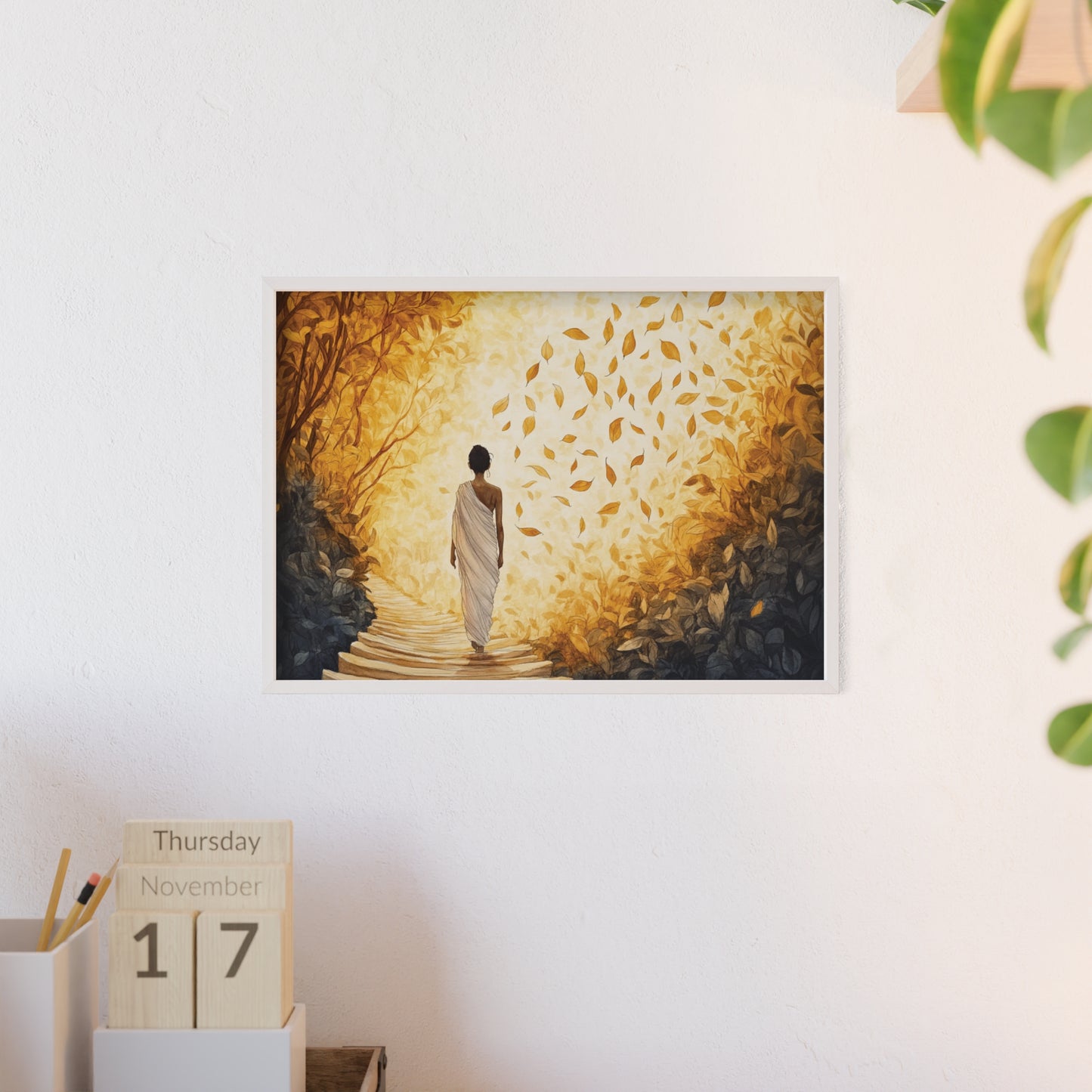 Posters with Wooden Frame - Winds of Change and Stillness