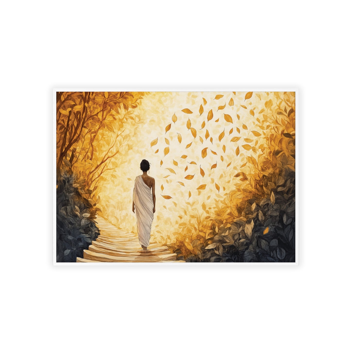 Posters with Wooden Frame - Winds of Change and Stillness