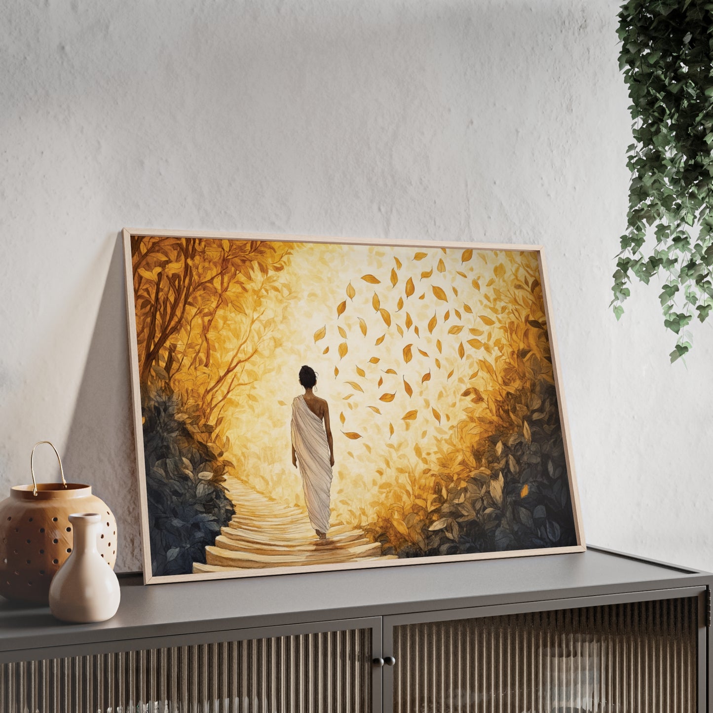 Posters with Wooden Frame - Winds of Change and Stillness