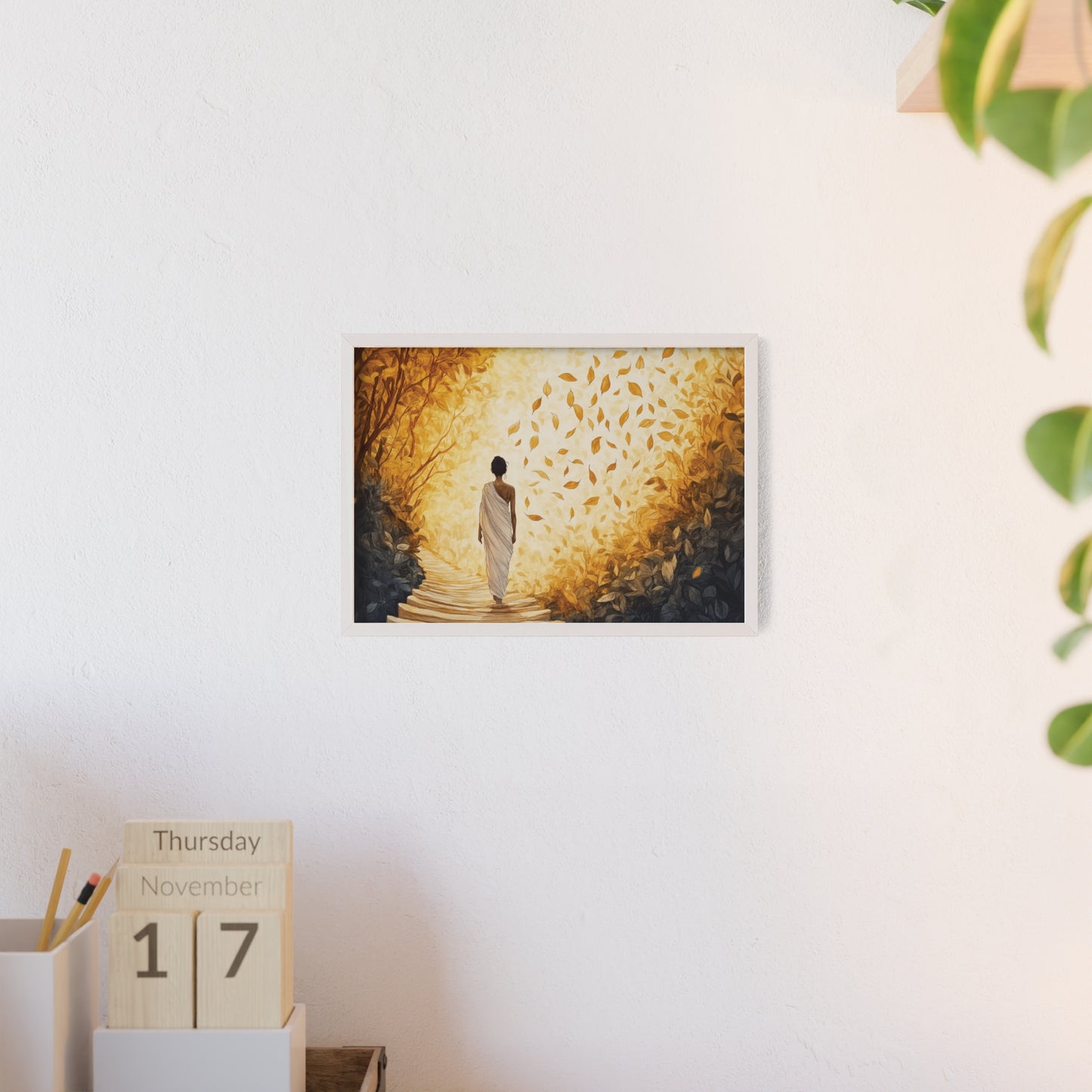 Posters with Wooden Frame - Winds of Change and Stillness