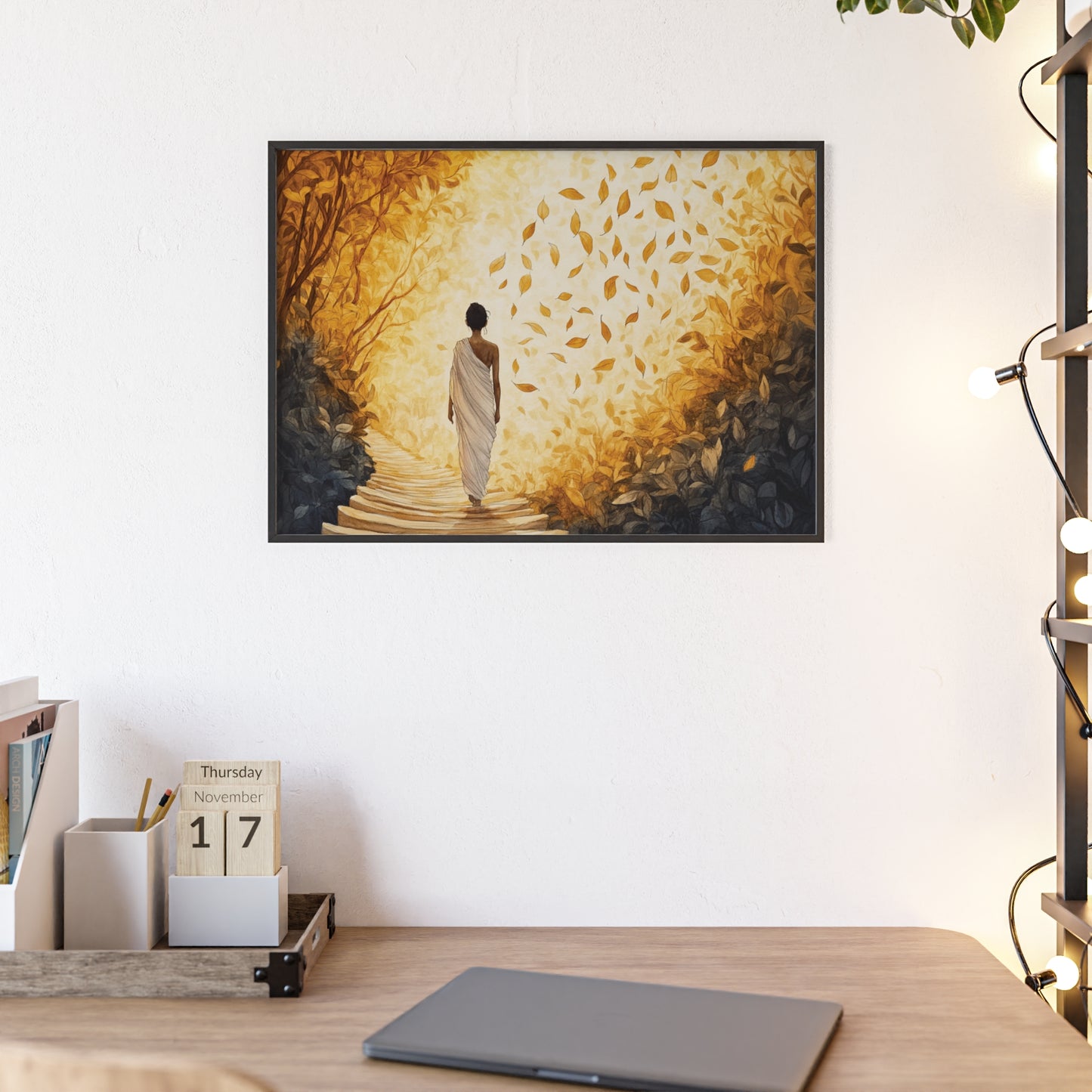 Posters with Wooden Frame - Winds of Change and Stillness
