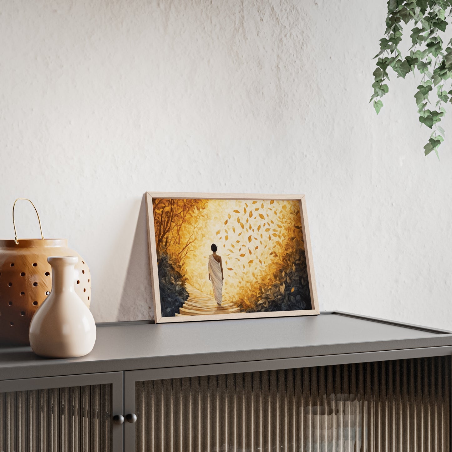 Posters with Wooden Frame - Winds of Change and Stillness
