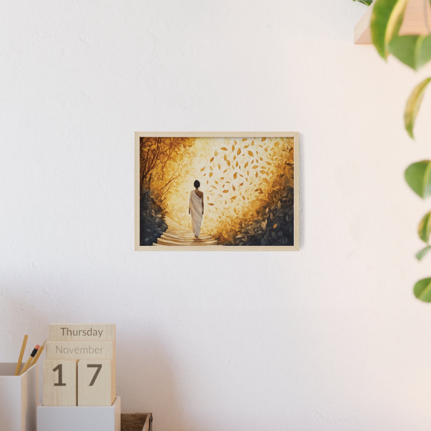 Posters with Wooden Frame - Winds of Change and Stillness