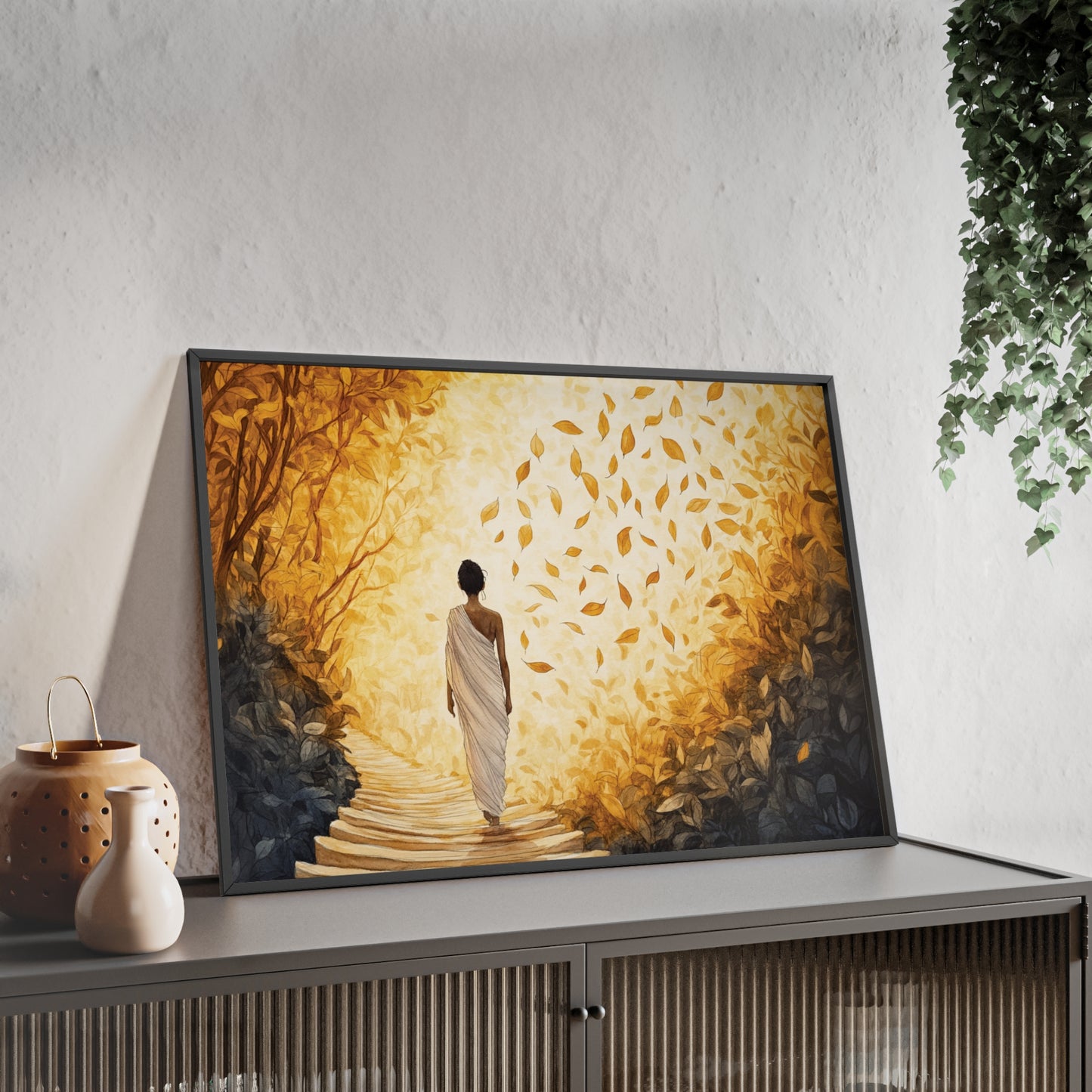 Posters with Wooden Frame - Winds of Change and Stillness