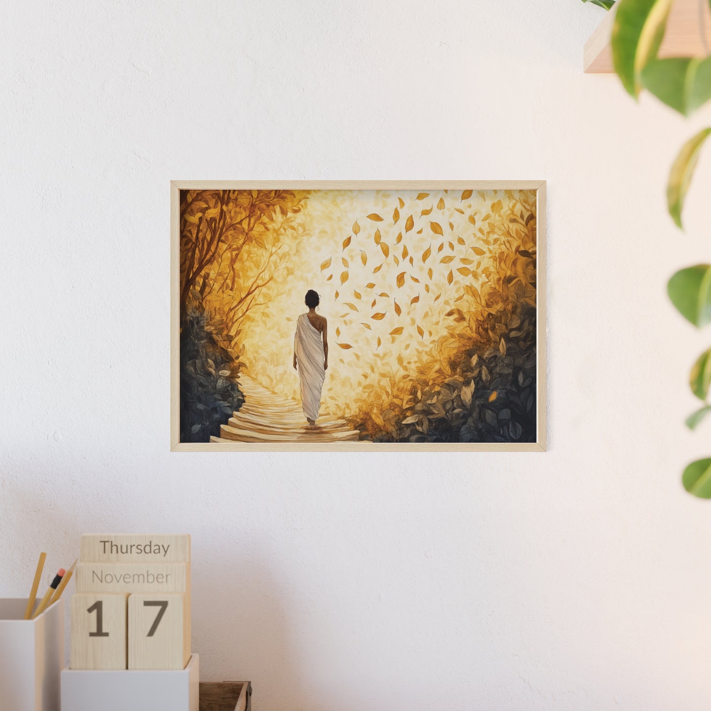 Posters with Wooden Frame - Winds of Change and Stillness