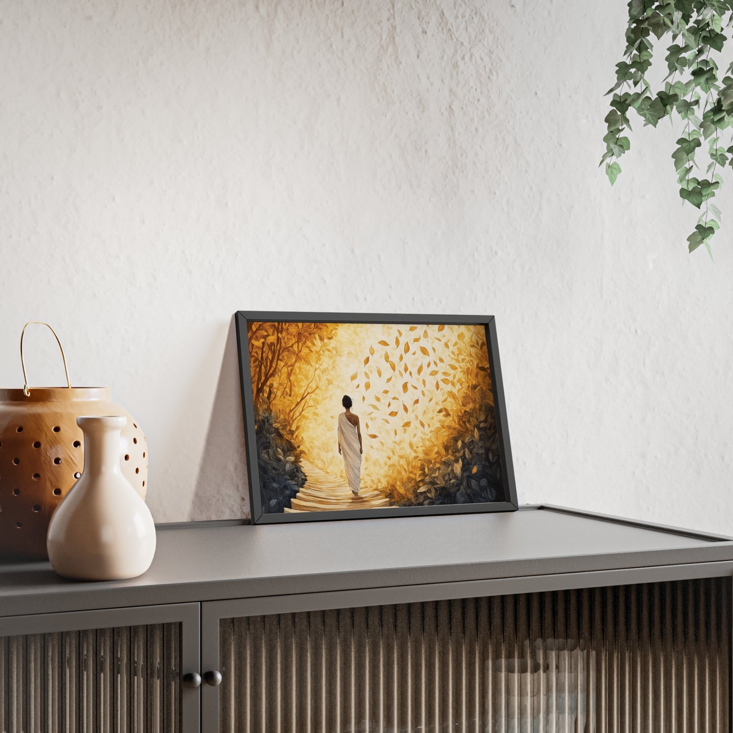 Posters with Wooden Frame - Winds of Change and Stillness