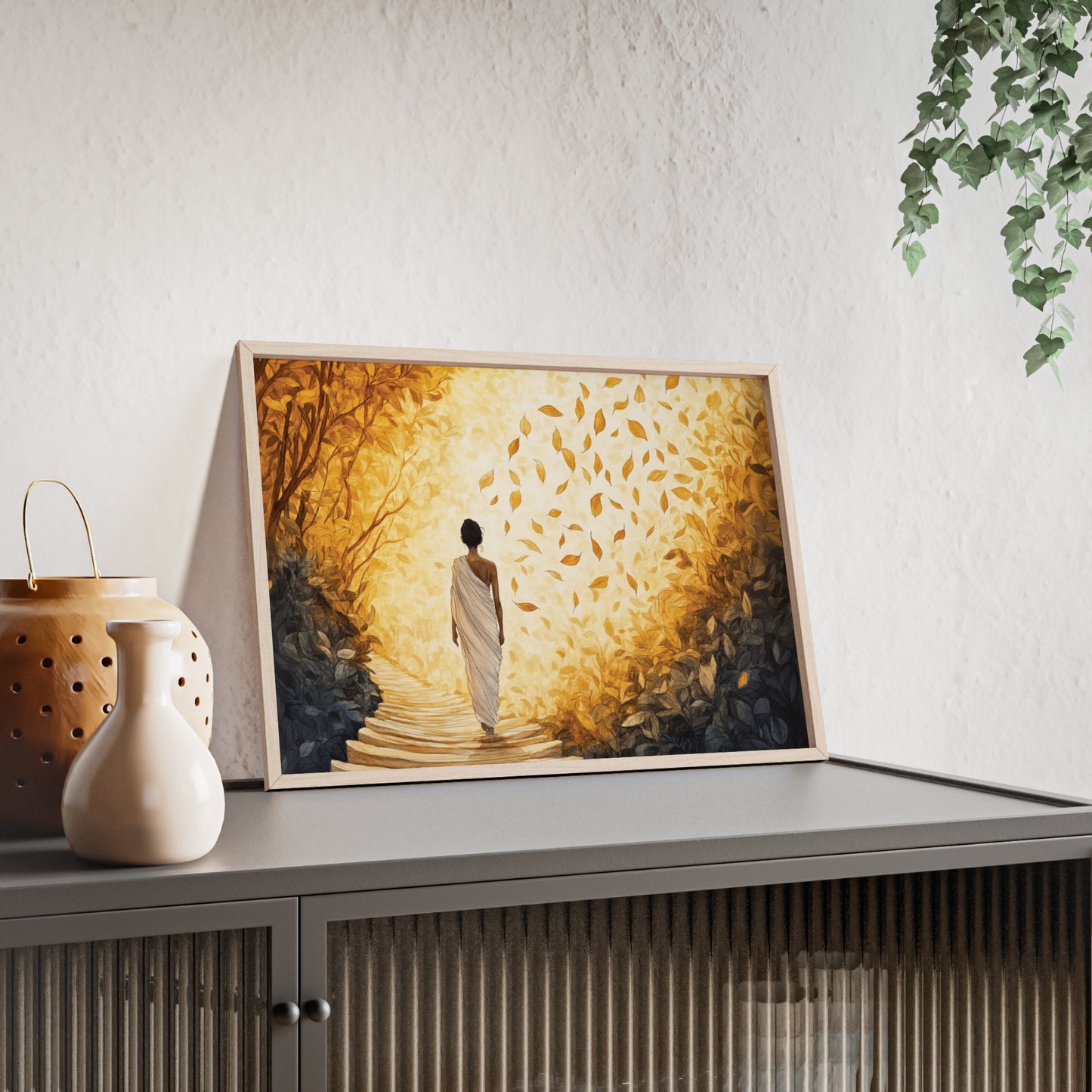 Posters with Wooden Frame - Winds of Change and Stillness