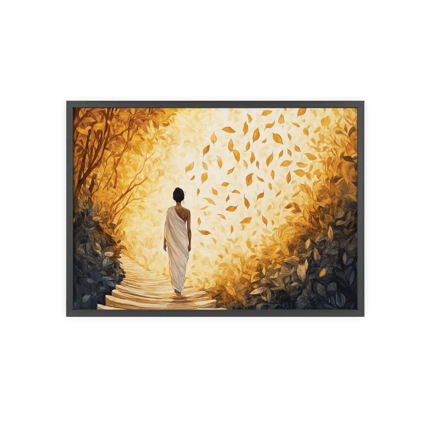 Posters with Wooden Frame - Winds of Change and Stillness