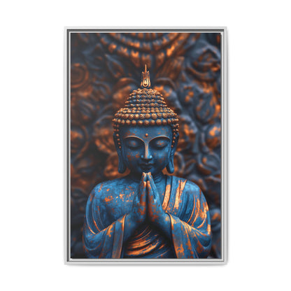 Matte Canvas, Framed - The Graceful Bronze Buddha