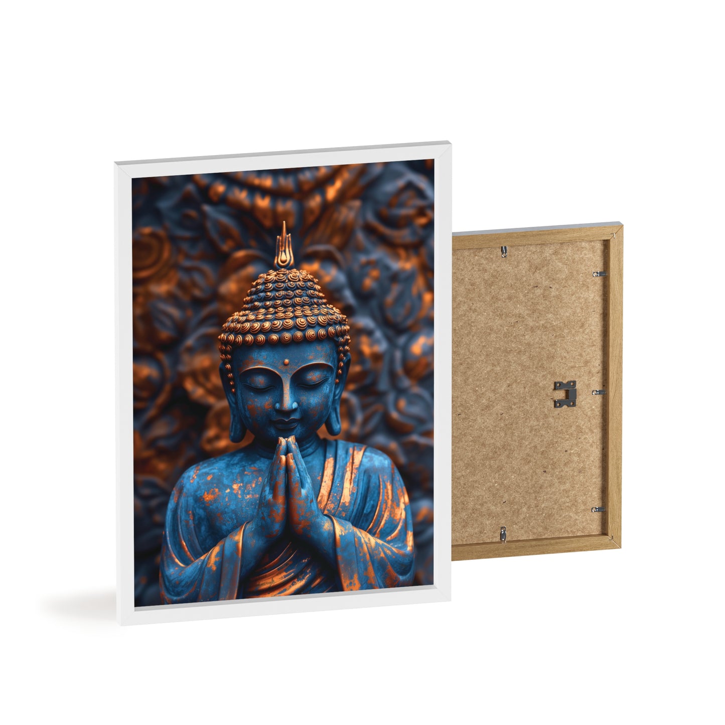 Posters with Wooden Frame - The Graceful Bronze Buddha