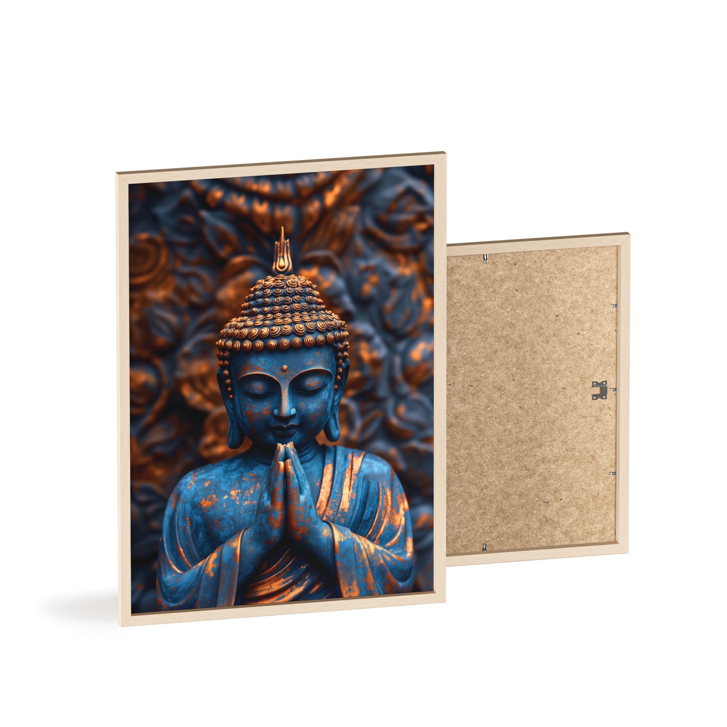 Posters with Wooden Frame - The Graceful Bronze Buddha