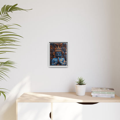 Matte Canvas, Framed - The Graceful Bronze Buddha