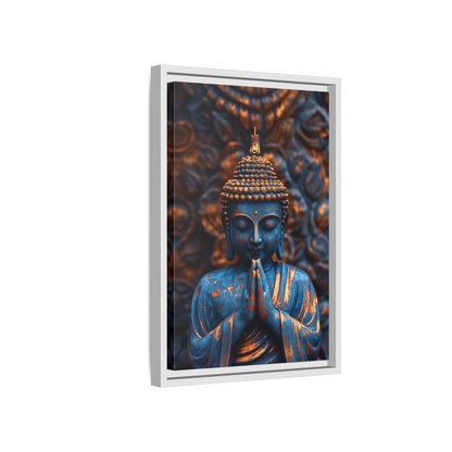 Matte Canvas, Framed - The Graceful Bronze Buddha