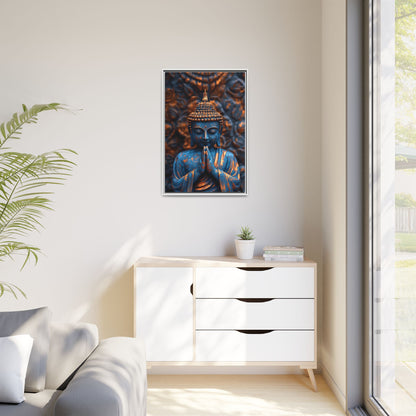 Matte Canvas, Framed - The Graceful Bronze Buddha