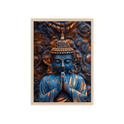 Posters with Wooden Frame - The Graceful Bronze Buddha