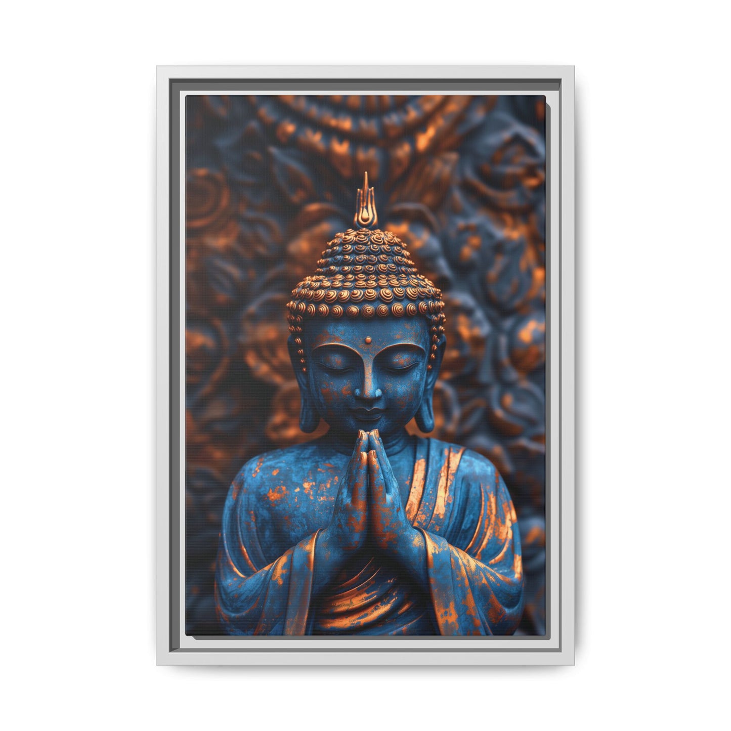 Matte Canvas, Framed - The Graceful Bronze Buddha