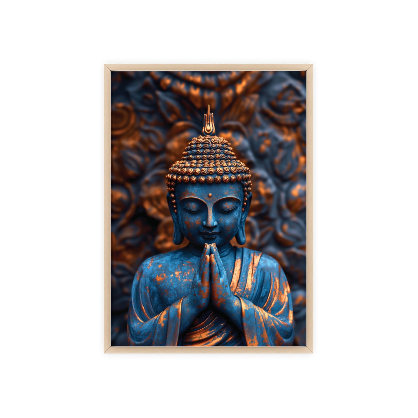 Posters with Wooden Frame - The Graceful Bronze Buddha