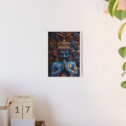 Posters with Wooden Frame - The Graceful Bronze Buddha