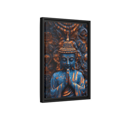 Matte Canvas, Framed - The Graceful Bronze Buddha