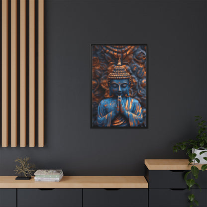 Matte Canvas, Framed - The Graceful Bronze Buddha