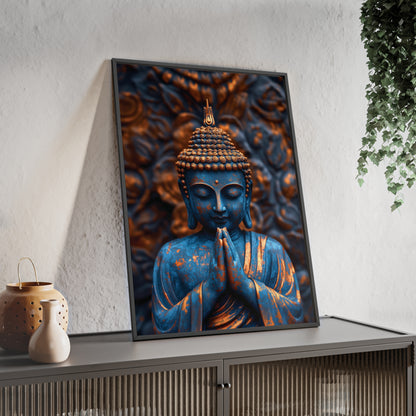 Posters with Wooden Frame - The Graceful Bronze Buddha