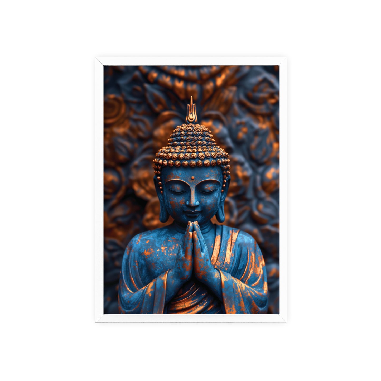 Posters with Wooden Frame - The Graceful Bronze Buddha