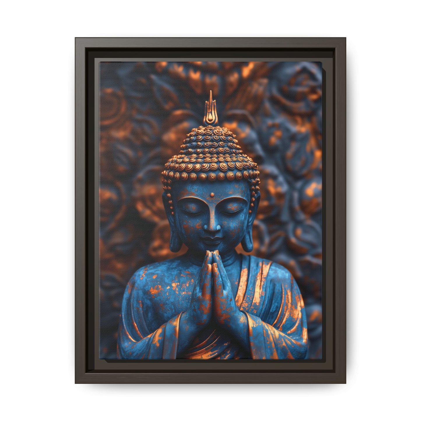 Matte Canvas, Framed - The Graceful Bronze Buddha