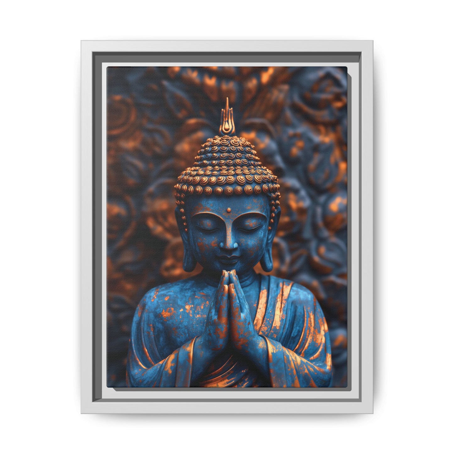 Matte Canvas, Framed - The Graceful Bronze Buddha