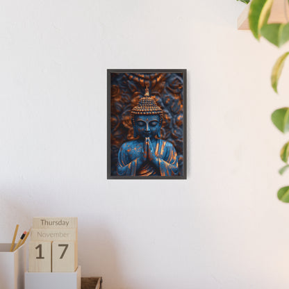 Posters with Wooden Frame - The Graceful Bronze Buddha