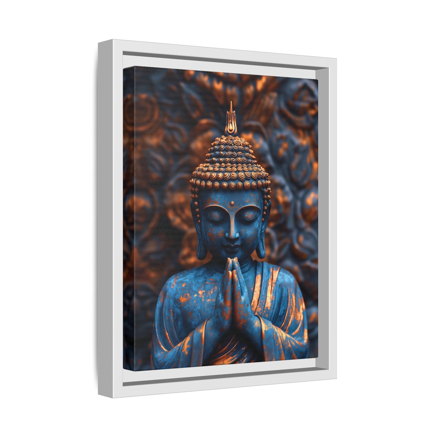 Matte Canvas, Framed - The Graceful Bronze Buddha