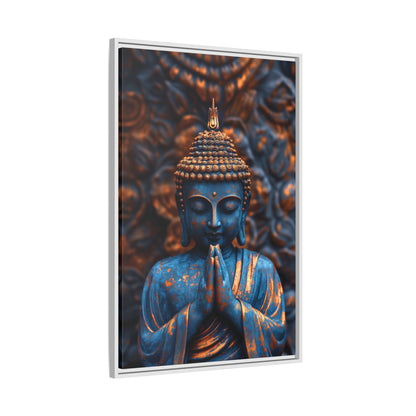 Matte Canvas, Framed - The Graceful Bronze Buddha