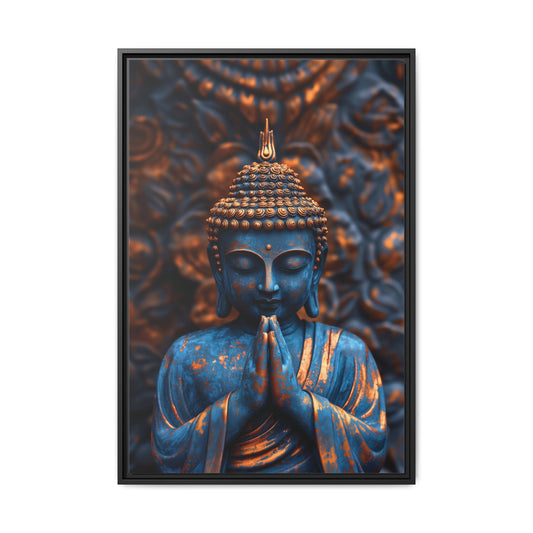 Matte Canvas, Framed - The Graceful Bronze Buddha