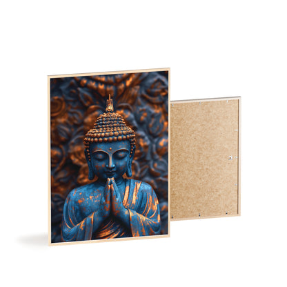 Posters with Wooden Frame - The Graceful Bronze Buddha