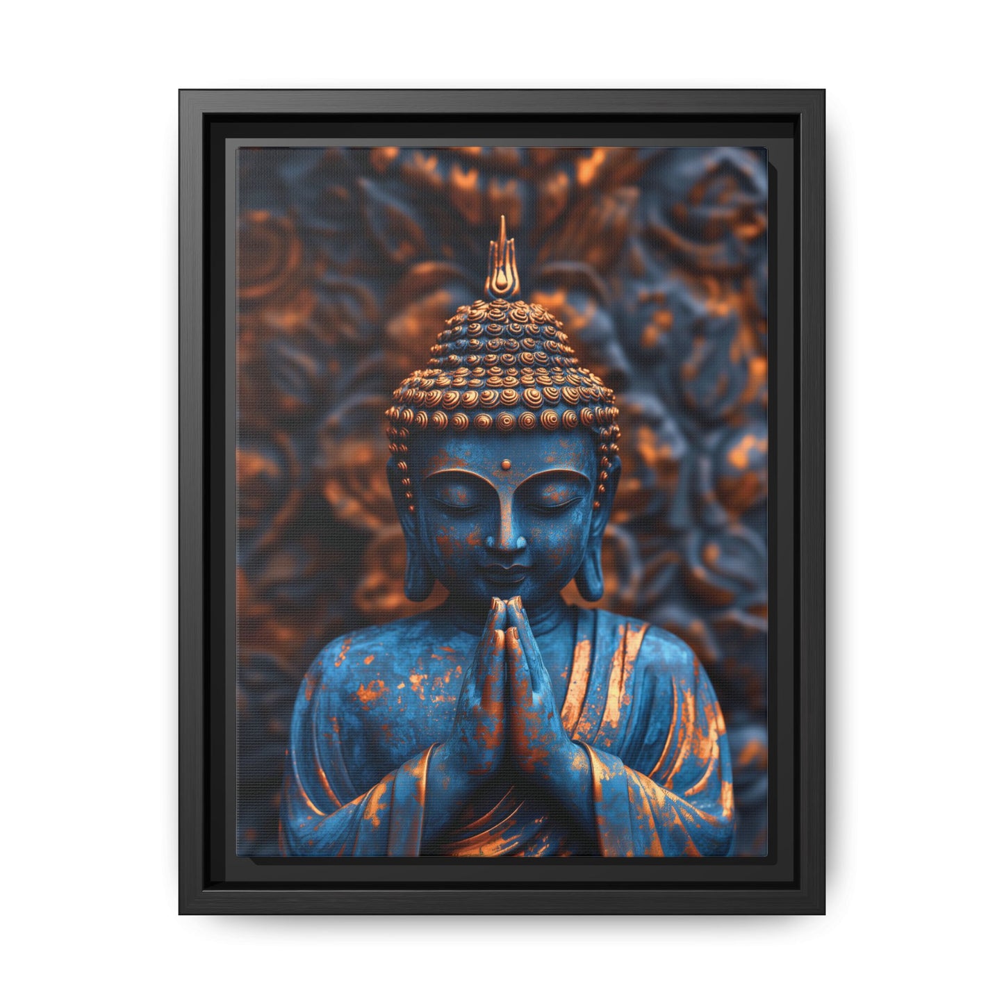 Matte Canvas, Framed - The Graceful Bronze Buddha