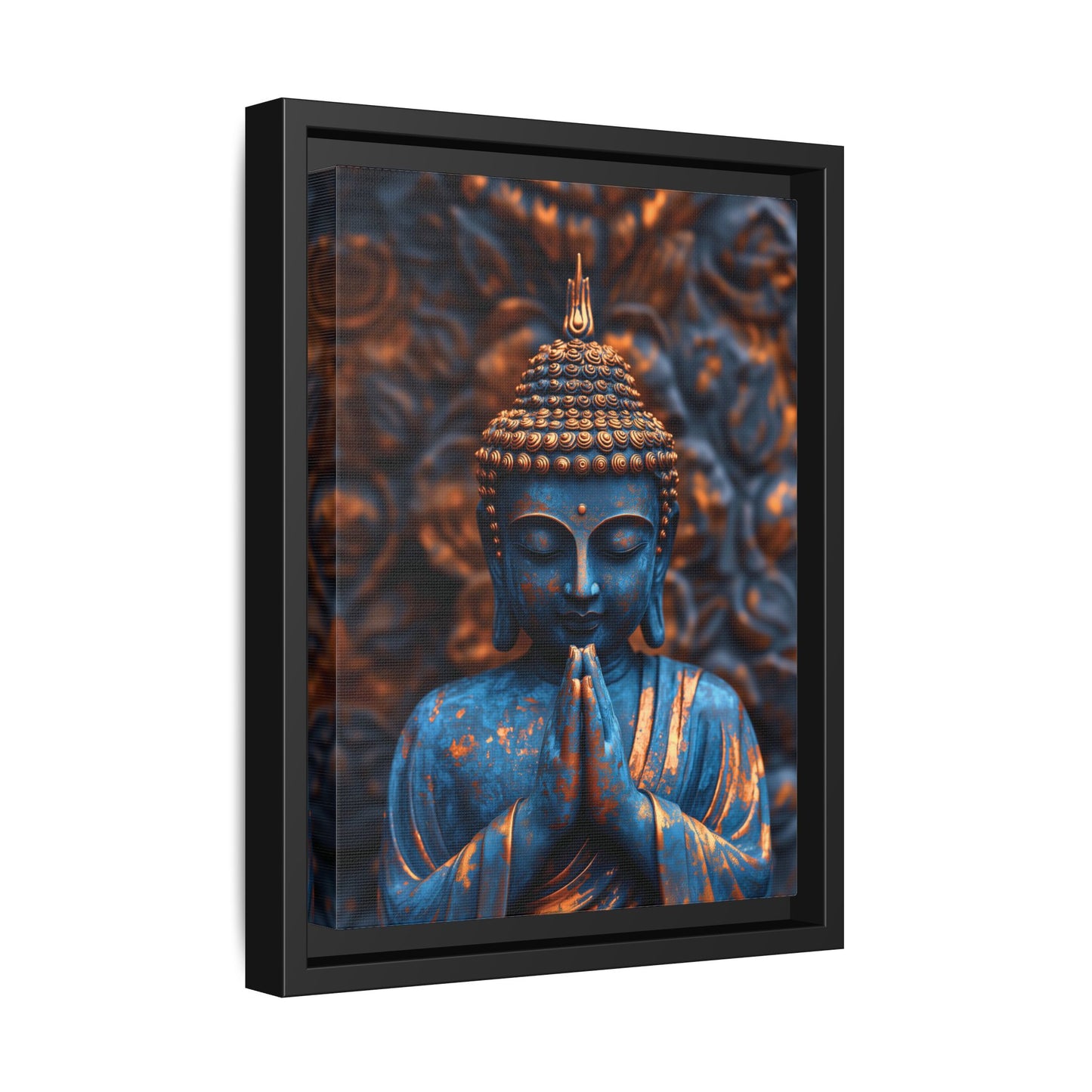 Matte Canvas, Framed - The Graceful Bronze Buddha