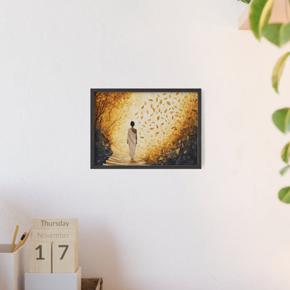Posters with Wooden Frame - Winds of Change and Stillness