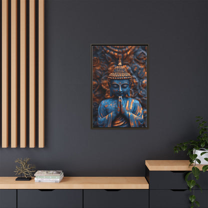 Matte Canvas, Framed - The Graceful Bronze Buddha