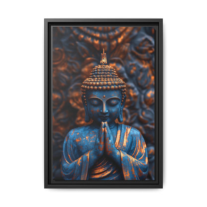 Matte Canvas, Framed - The Graceful Bronze Buddha