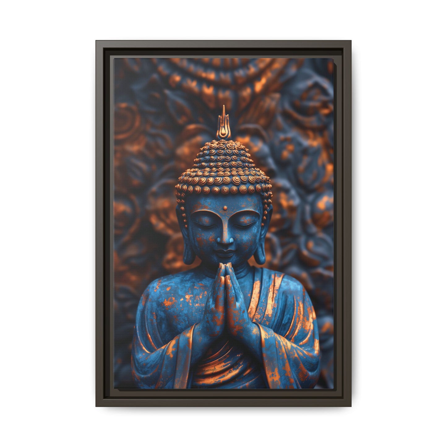 Matte Canvas, Framed - The Graceful Bronze Buddha