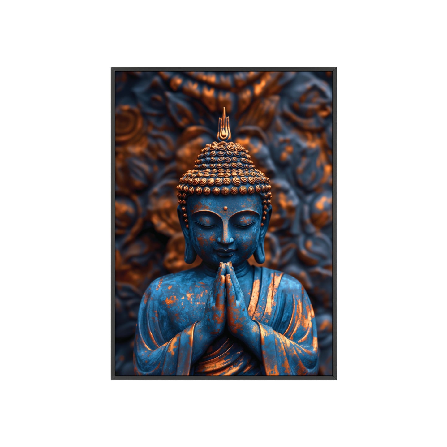 Posters with Wooden Frame - The Graceful Bronze Buddha