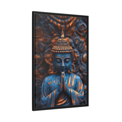 Matte Canvas, Framed - The Graceful Bronze Buddha