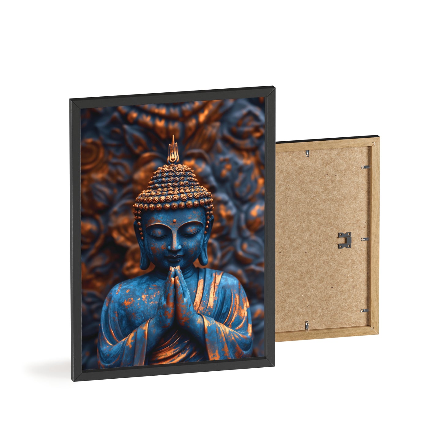 Posters with Wooden Frame - The Graceful Bronze Buddha