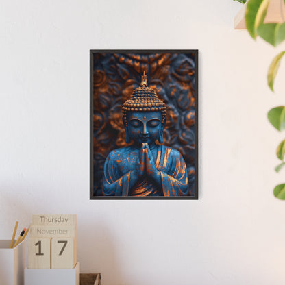 Posters with Wooden Frame - The Graceful Bronze Buddha