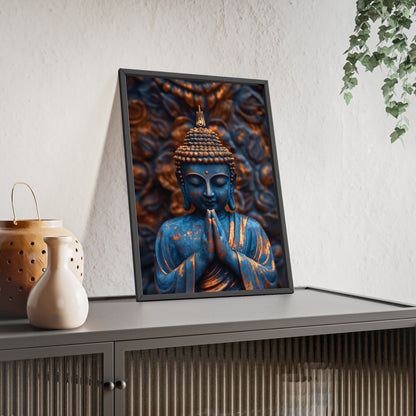 Posters with Wooden Frame - The Graceful Bronze Buddha