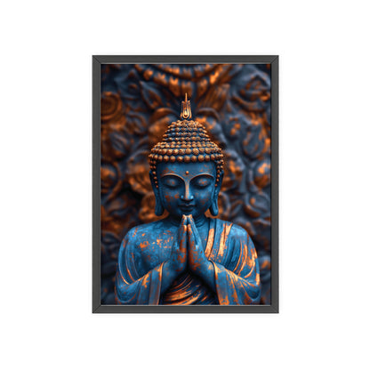 Posters with Wooden Frame - The Graceful Bronze Buddha